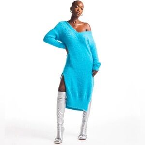 Hanifa Blue Long Sleeve Dress